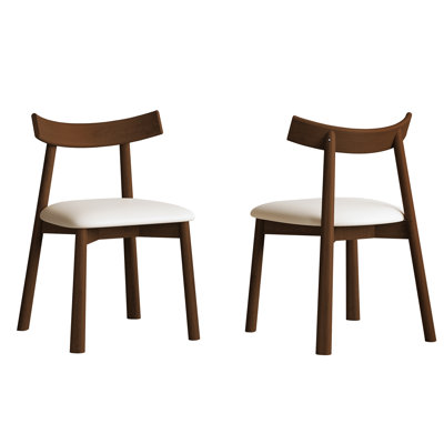 Ensemble de 2 chaises de salle à manger modernes et ergonomiques avec dossier incurvé