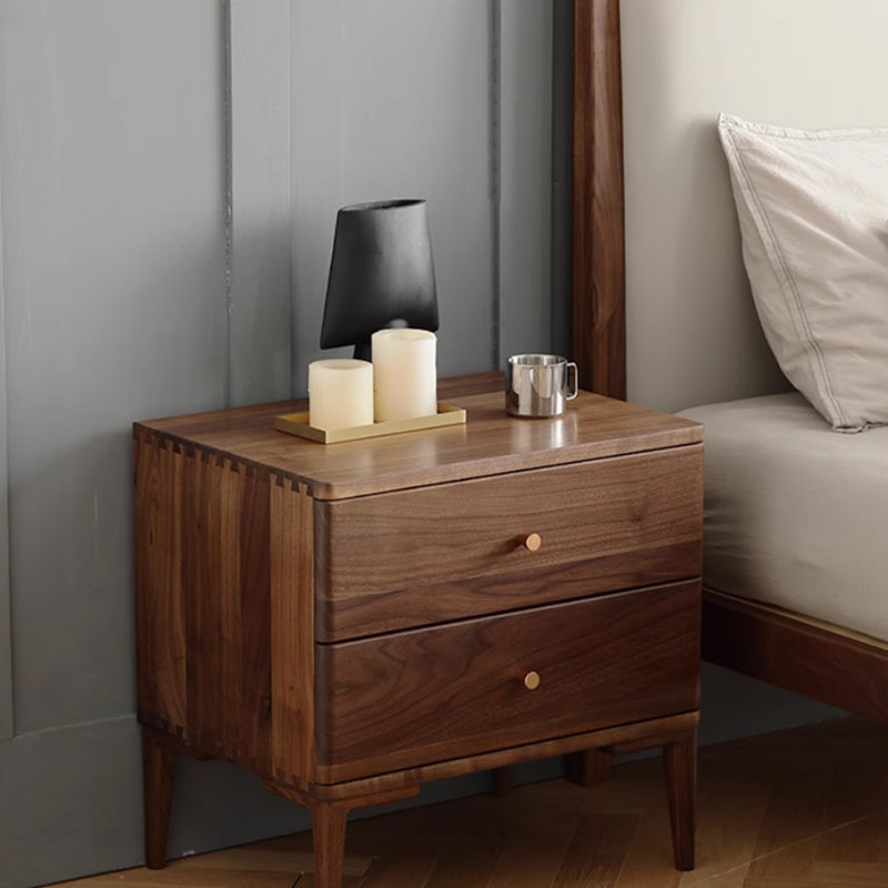 Double Drawer Bedside Cabinet Organizer