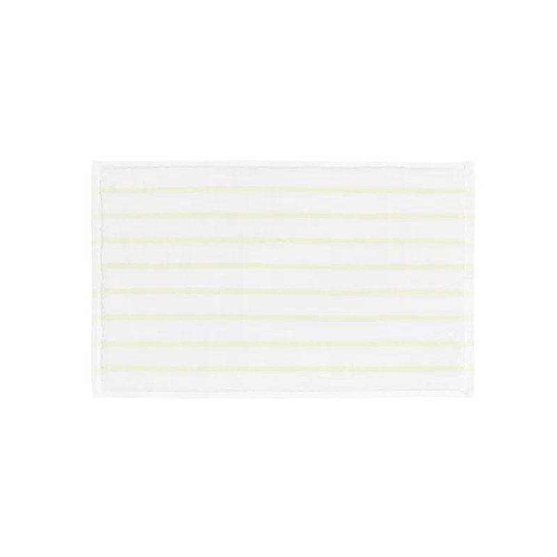 100% Cotton Hand Towel, White/Transparent Yellow Narrow Stripe