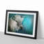 Cow in the Meadow with Blue Light - Picture Frame Painting Print-55510478-55510477