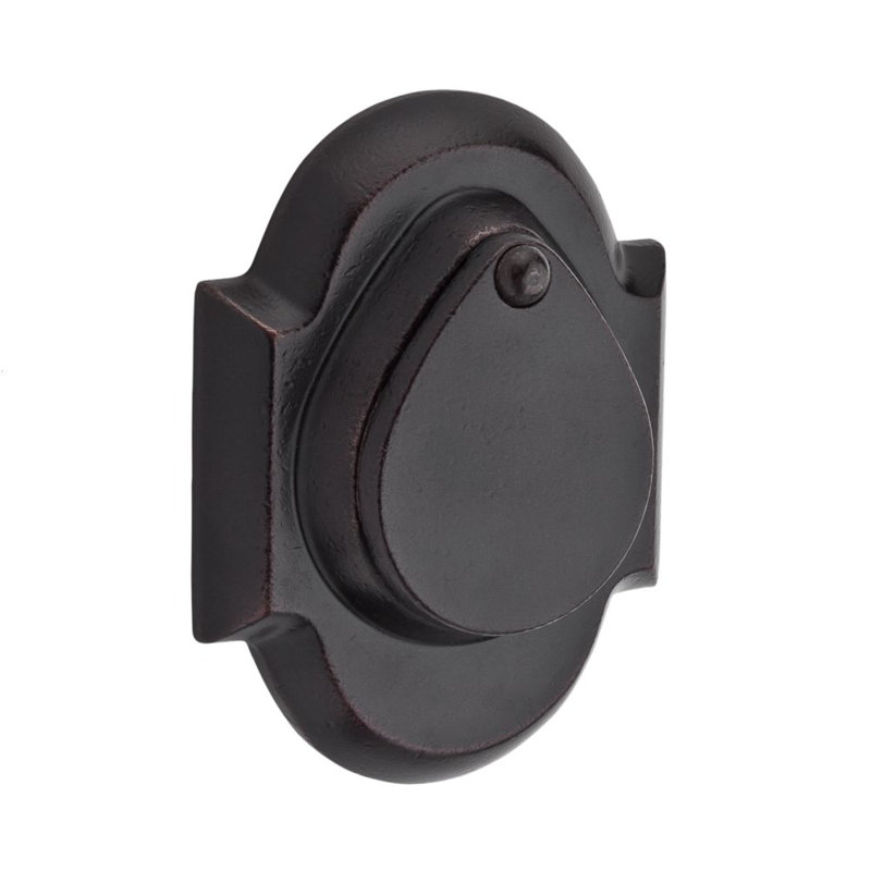 Rustic Arch Single Cylinder Deadbolt with Smartkey, Dark Bronze