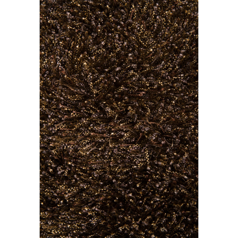 Barun Hand Loomed Modern Area Rug in Dark Brown, Rectangle 5' x 7'6"
