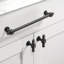 Paquet de 10 boutons d'armoire - Quincaillerie d'armoire de cuisine robuste en métal solide pour tiroirs, commodes, armoires - Antirouille et facile à installer-113575440-130024266