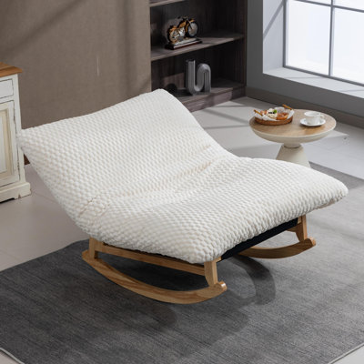 Fauteuil berçant adulte en velours côtelé
