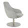 Gazel Arm Lounge Round Swivel Chair in Wool