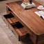 table basse haut de gamme en noyer de luxe