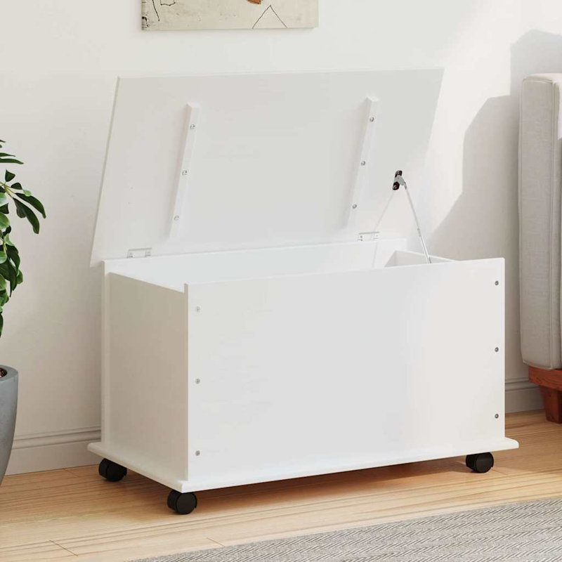 Levonne vidaXL Storage Chest with Wheels, ALTA Range, 28.7''x15.6''x17.3'', White
