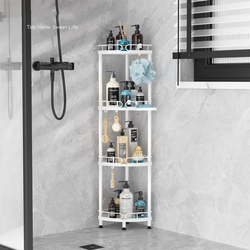 Stainless Steel Shower Caddy, White