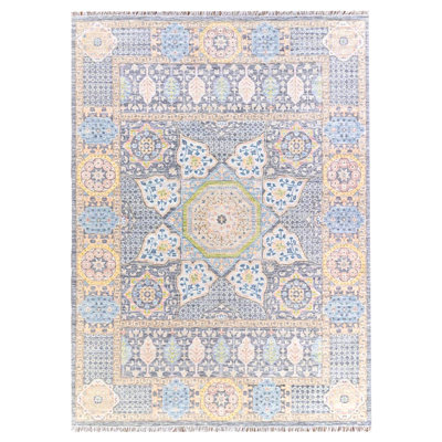 Rectangle Hand Knotted Wool Area Rug