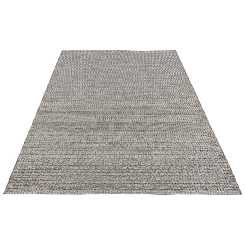 Dreux Flatweave Grey Indoor/Outdoor Rug, Rectangle 80 x 150cm