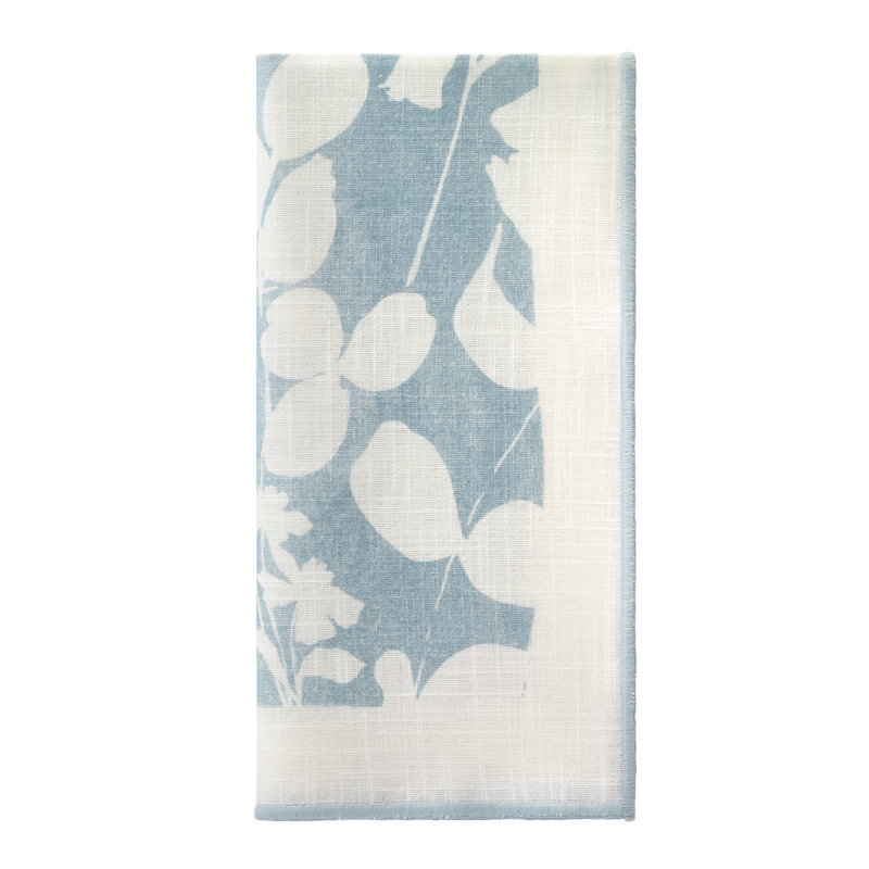 Fleur De Lin 22" Napkin, Blue