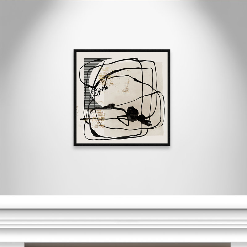 «Blot II» par Isabelle Z, 27.5'' W x 27.5'' H, Framed Print, Grain de bois noir