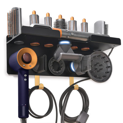 2In1 Dyson Hair Dryer And Airwrap Organizer Black Aluminum