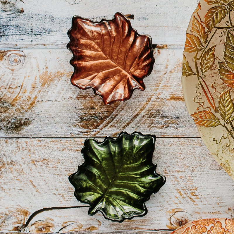 Autunno Handmade Glass Appetizer Plate