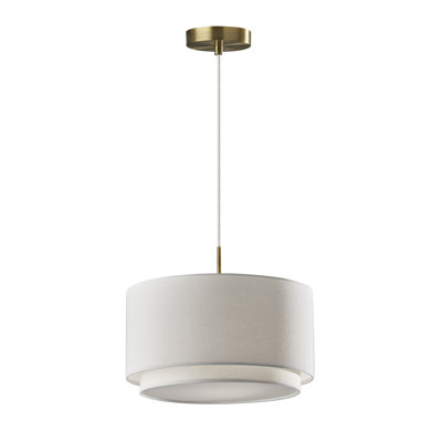Luminaire suspendu tambour en lin Finley