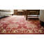 Tapis à motif géométrique moderne et moderne en laine noué à la main Coral-124206092