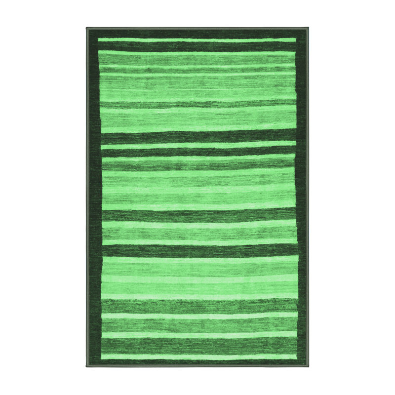 Ademir Washable Striped Indoor Rug, Rectangle 2' x 3'