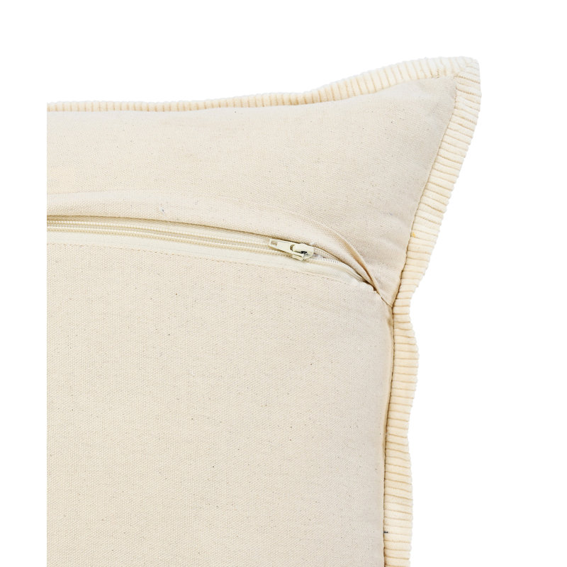 Square Cotton Throw Pillow, Golden Glow/Cream
