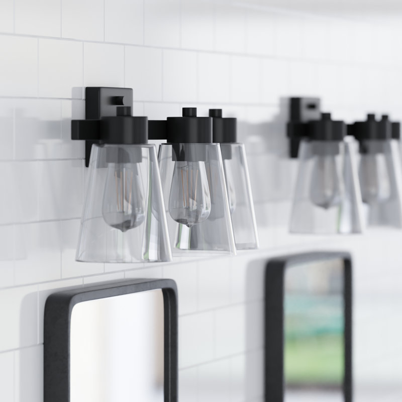 Éclairage pour meuble-lavabo Fairendale, Noir mat, Clair