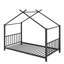 Lit plateforme simple en métal en forme de maison-114346457
