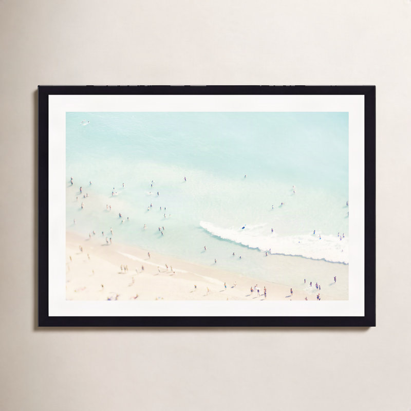Tully "Beach Summer Love II" Print, 12" H x 18" W x 0.75" D, Natural Single Picture Framed, Yes