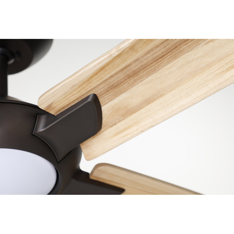 72'' Ceiling Fan with LED Lights, Oil Rubbed Bronze with Natural Blades