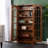 Window Pane Media Cabinet  Black-1176958973