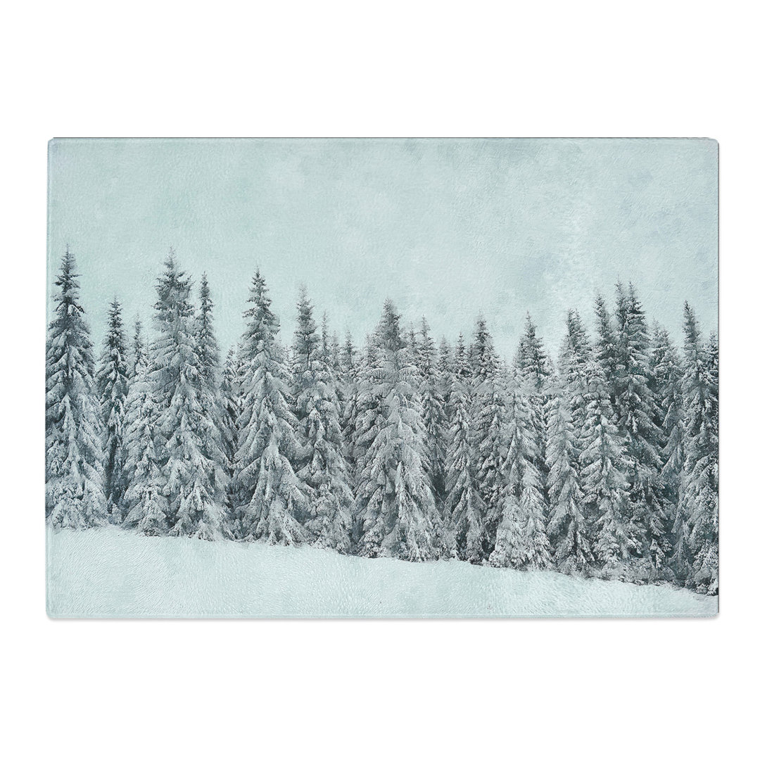 Tempered Glass Points of the Trees Chopping Board