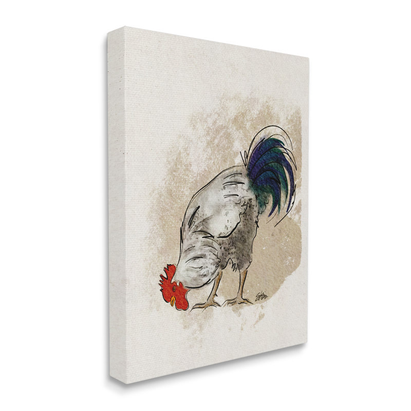 «Farmhouse Chicken Country Animal» par Shanda Louis, impression sur toile tendue, H 20 po x l 16 po x P 1,5 po