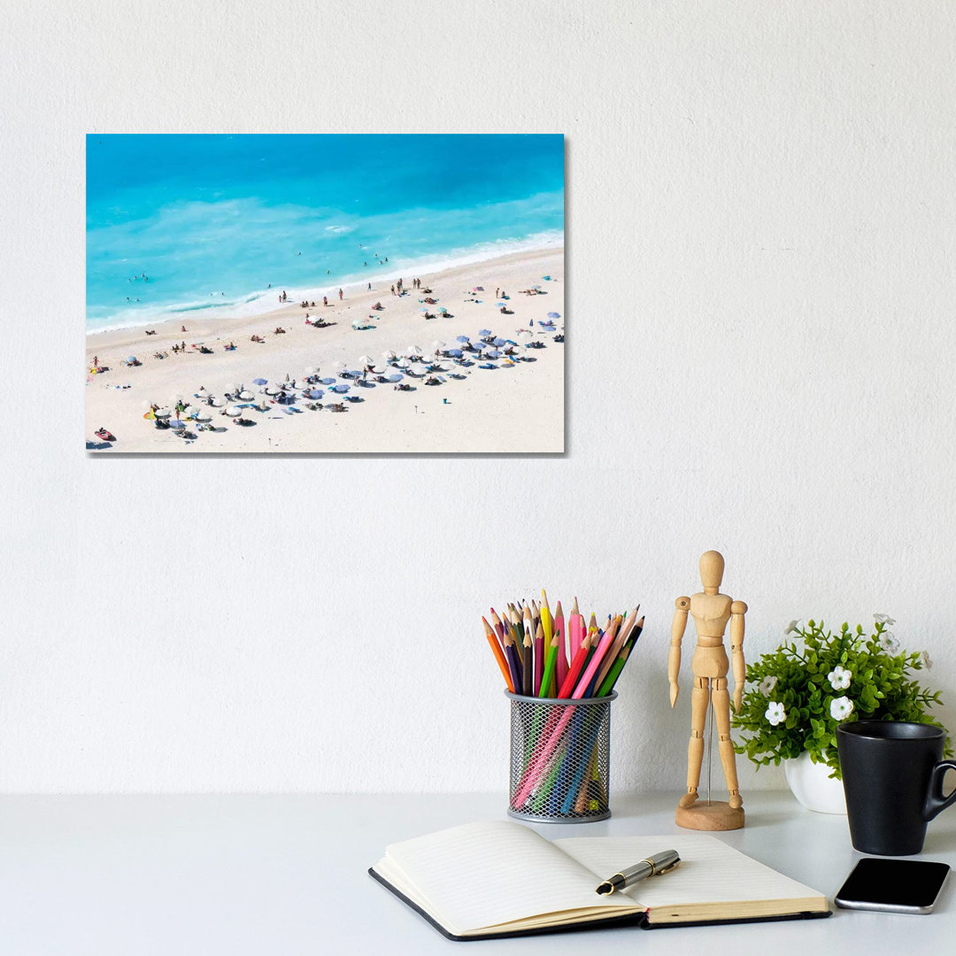 Aerial View Of Myrtos Beach VI, Cephalonia, Ionian Islands, Greece by Matteo Colombo - Print on Canvas