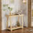 43.5'' Wood Entryway Table, Narrow Console Table With Storage, Behind Couch Sofa Table With Open Shelves For Hallway, Narrow Space, Easy Assembly, Oak