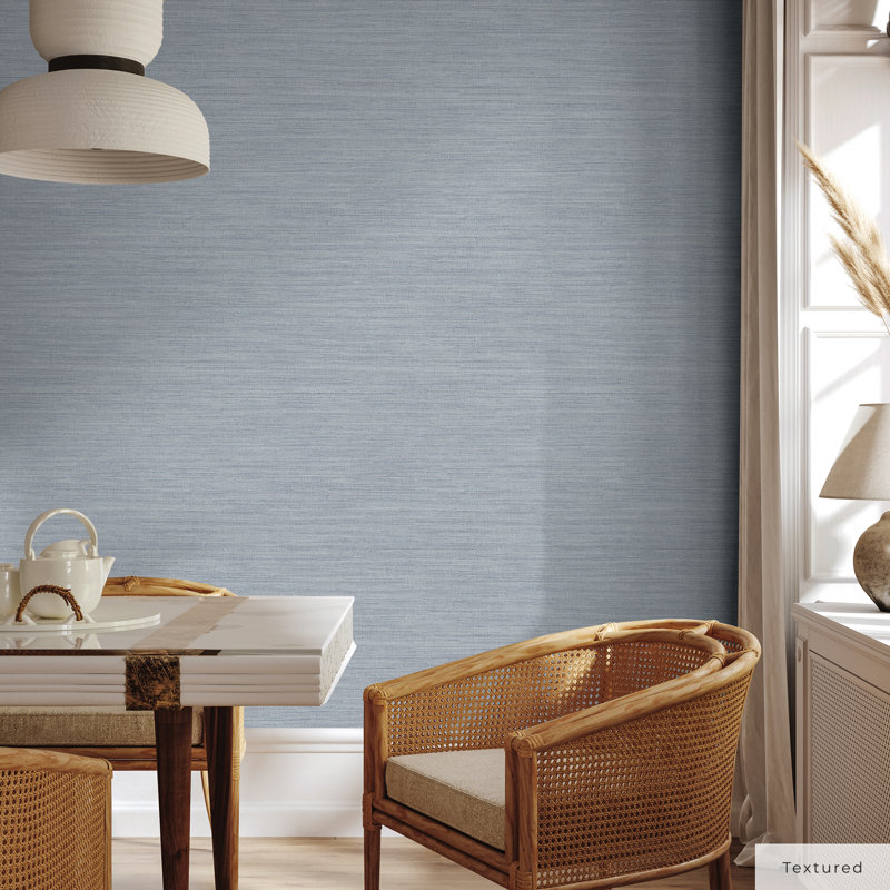 Papier peint adhésif texturé Montaldi, Bleu poudre