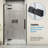 OVE Decors Tampa 48 In. W X 36 In. D X 74 3/4 In. H Corner Frameless Pivot Hinge Shower Door Kit In  With Base Pan, 2025-110692797