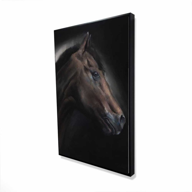 Loneliness Horse - Western Office, reproduction sur toile encadrée | Art