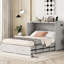 Lit double en gris, tiroir, douilles et ports, poulie pour l'espace - Conscious Home Designs gris avec tiroir et poulie, super petites salles de sport