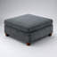 Ensemble de canapé modulaire en chenille gris 6 pièces avec canapé d'angle, fauteuil et repose-pieds