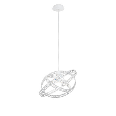 1 - Light Polished Chrome Geometric Pendant