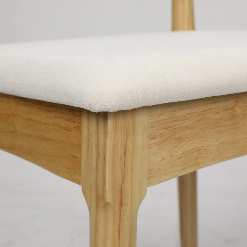 Solid Wood Dining Side Chair , Beige/Natural