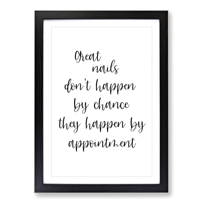 Great Nails - Framed Print, 36cm H x 27cm W x 2cm D, Black Framed