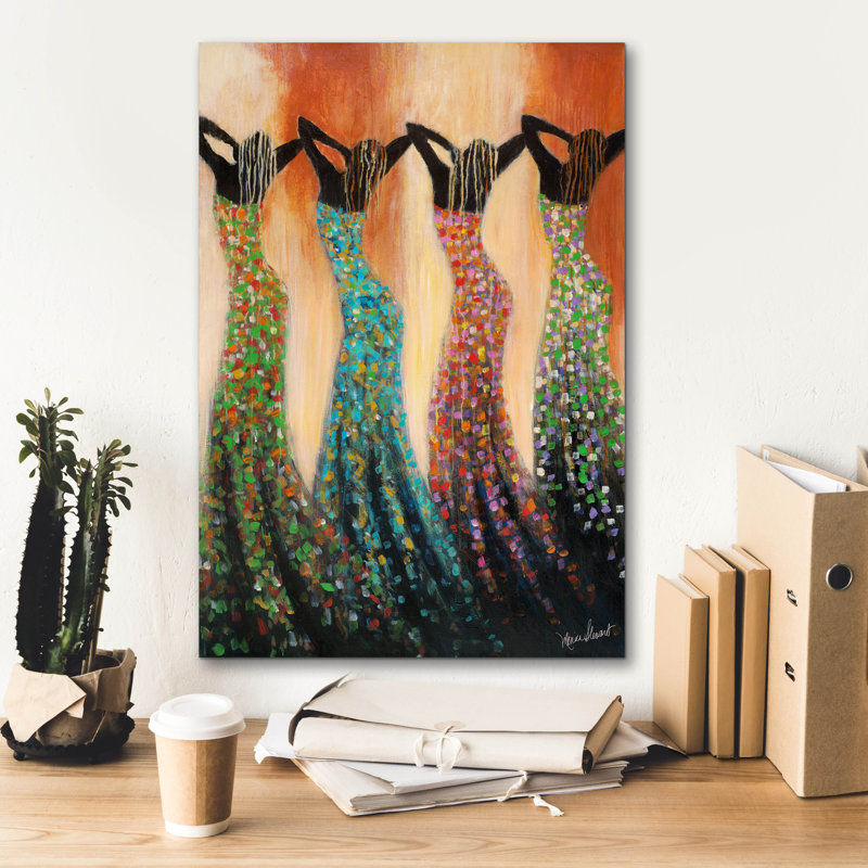 Danse du solstice d'été par Monica Stewart, H 26 po x l 18 po x P 0,75 po