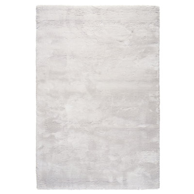 Délice Silk Area Rug in Silver