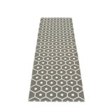 Geometric Area Rug in Charcoal/White