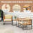 Raffield 2 - Person Acacia Wood Patio Conversation Set with Cushions