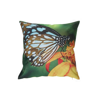 Housse et insert de coussin carré imperméable extérieur Monarch Butterfly