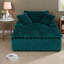 Canapé compact compact de 51 pouces, mélange de polyester vert, design moderne pour les chambres et les salons