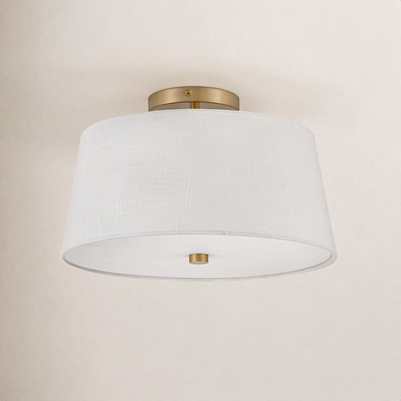 Caper Flush Mount, Lacquered Brass