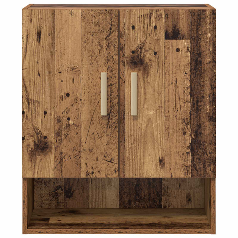 Engineered Wood Rectangle Accent Cabinet, Old Wood