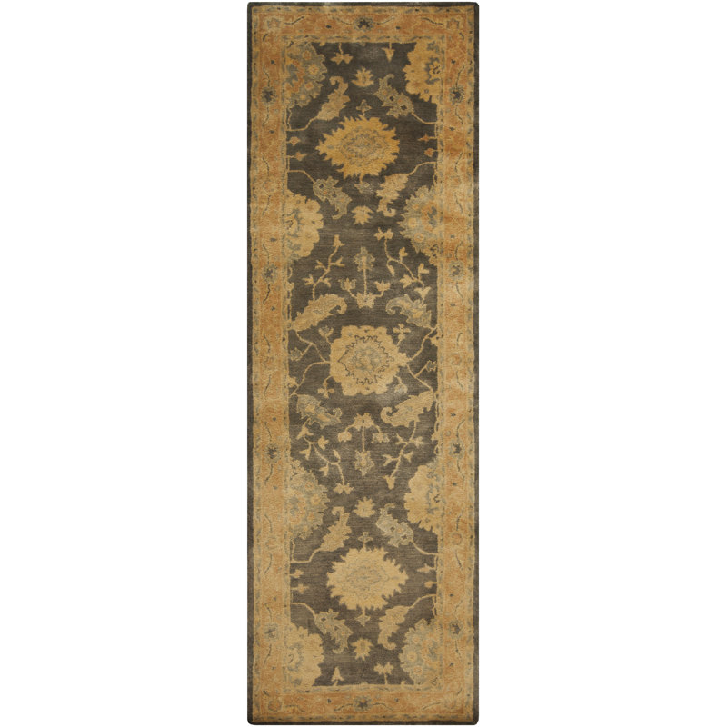 Anderle Wool Floral Indoor Rug, Runner 2'6" x 8'