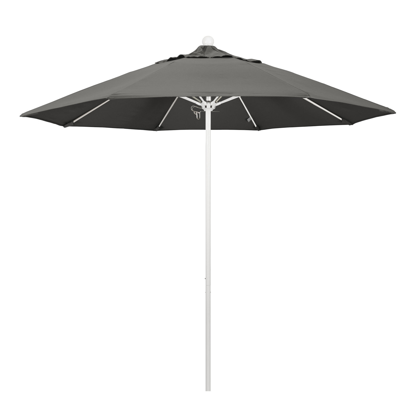 Maria 108'' Sunbrella® Outdoor Umbrella, Canvas Charcoal Sunbrella® Canvas, White