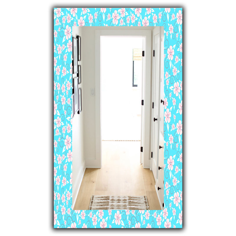 Miroir de salle de bain/meuble-lavabo moderne fleur, H 39,4 po x l 29,5 po